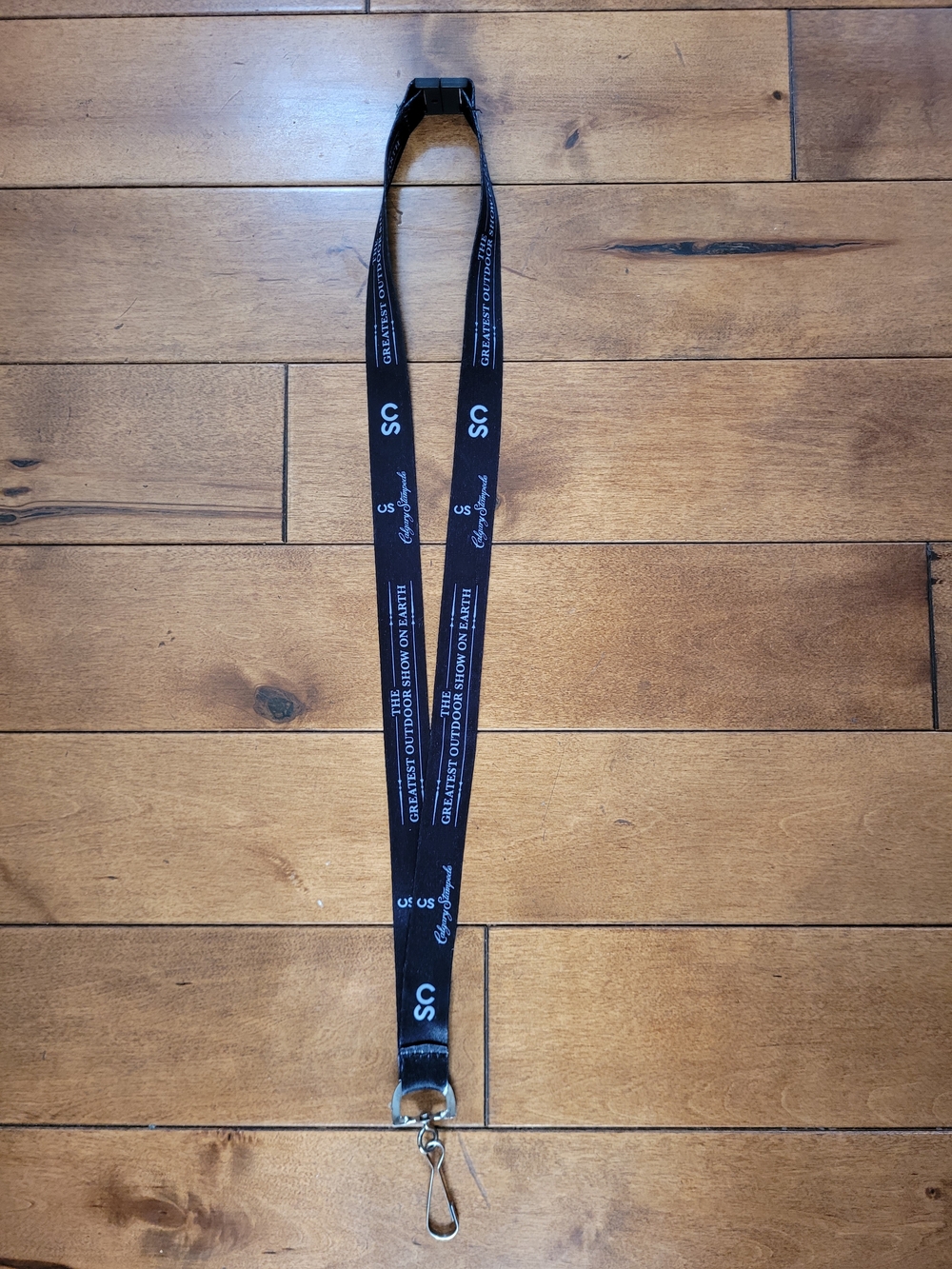 New Official Calgary Stampede Black Neck Lanyard with Metal Clip